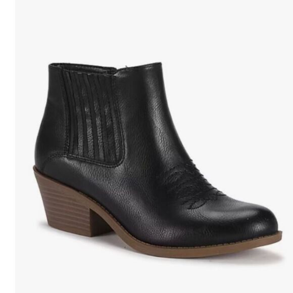 Frye Black Leather Jude Side Zip Ankle Bootie Shoe Boot 11 - Picture 1 of 7